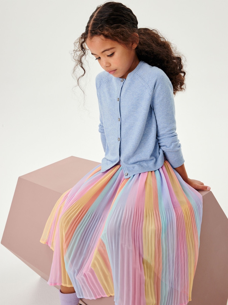 Blue Marl Button-Up Cardigan (3-16yrs) - Image 2 of 6