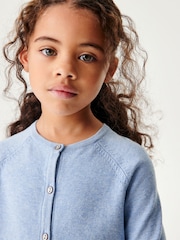 Blue Marl Button-Up Cardigan (3-16yrs) - Image 4 of 6