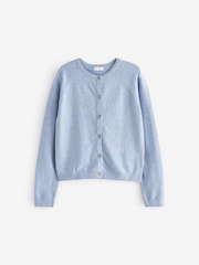 Blue Marl Button-Up Cardigan (3-16yrs) - Image 5 of 6