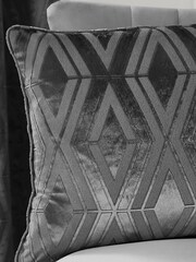 Curtina Grey Marco Geo Jacquard Cushion - Image 2 of 2