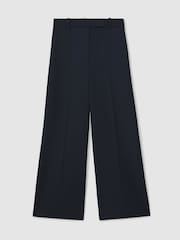 Reiss Navy Gabi Tall Wide-Leg Suit Trousers - Image 2 of 8