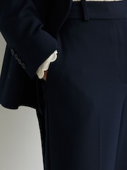 Reiss Navy Gabi Tall Wide-Leg Suit Trousers - Image 4 of 8