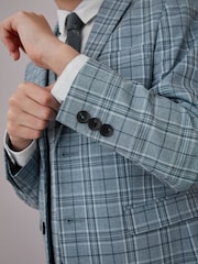 Blue Check Jacket Skinny Fit Suit (12mths-16yrs) - Image 5 of 9