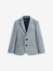 Blue Check Jacket Skinny Fit Suit (12mths-16yrs) - Image 6 of 9