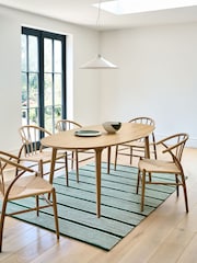 Jasper Conran London Brown Oval 4 to 6 Seater Bray Oak Dining Table - Image 1 of 6