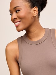 Mole Brown Maternity Ribbed Dress - Image 4 of 7