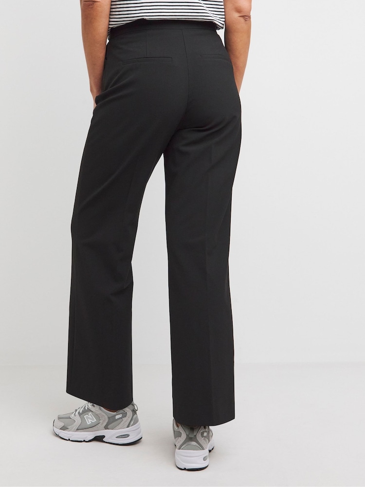 JD Williams Black Long Length Magisculpt Wide Leg Trousers - Image 2 of 3
