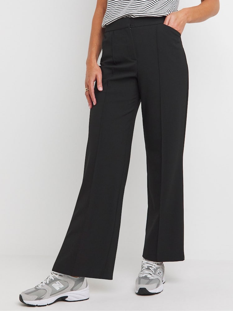 JD Williams Black Long Length Magisculpt Wide Leg Trousers - Image 3 of 3