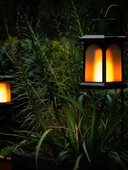 SolarCentre Black TrueFlame USB Solar Crook Outdoor Lantern Light - Image 1 of 3