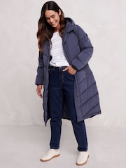 Tog 24 Blue Raleigh Thermal Padded Hooded Long Coat - Image 1 of 10
