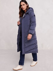 Tog 24 Blue Raleigh Thermal Padded Hooded Long Coat - Image 2 of 10