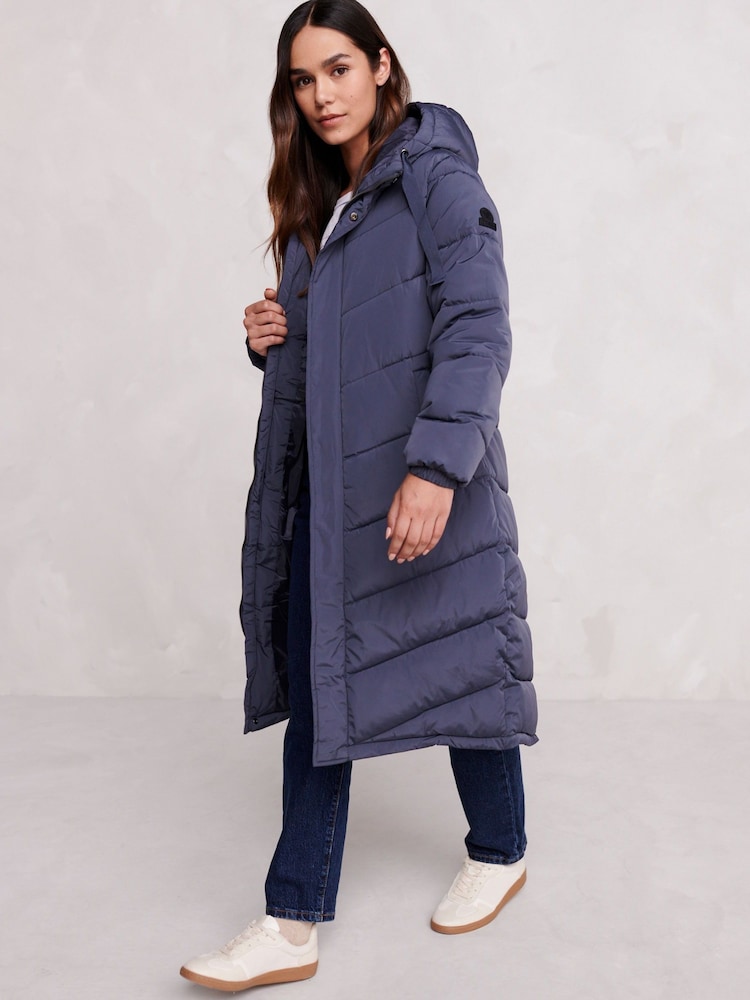 Tog 24 Blue Raleigh Thermal Padded Hooded Long Coat - Image 2 of 10