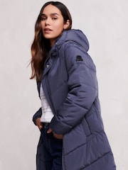 Tog 24 Blue Raleigh Thermal Padded Hooded Long Coat - Image 3 of 10