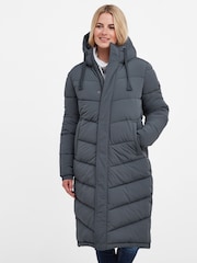 Tog 24 Blue Raleigh Thermal Padded Hooded Long Coat - Image 8 of 10