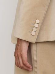 Americana de traje de terciopelo de botonadura sencilla Nessa de Reiss - Imagen 5 de 8