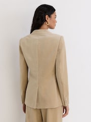 Americana de traje de terciopelo de botonadura sencilla Nessa de Reiss - Imagen 7 de 8