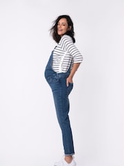 Seraphine Blue Mid Wash Maternity Denim Dungarees - Image 2 of 2