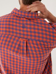 Fat Face Orange Chesil Gingham Shirt - Image 3 of 4