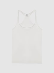 Reiss Ivory Aura Silk Racerback Vest - Image 2 of 4
