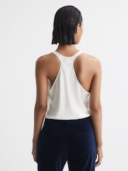 Reiss Ivory Aura Silk Racerback Vest - Image 4 of 4