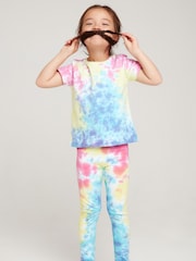 M&Co Blue Tie Dye Leggings - Image 1 of 5