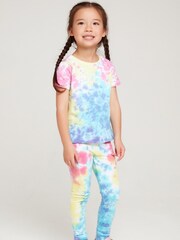 M&Co Blue Tie Dye Leggings - Image 3 of 5
