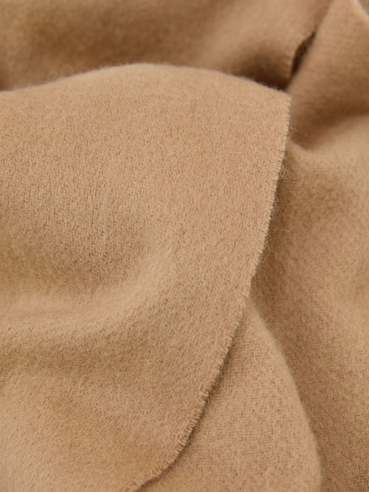 Reiss Camel Picton Wool and Cashmere Scarf - Image 6 of 6 Reiss Camel Picton Wool and Cashmere Scarf - Image 6 of 6