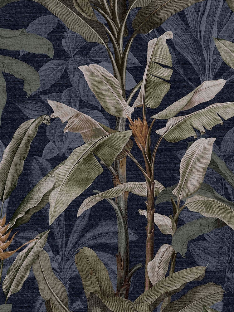 Graham & Brown Blue Borneo 10M Wallpaper - Image 2 of 3