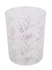 Laura Ashley Pussy Willow Glass Hurricane Candle Holder - Image 3 of 4