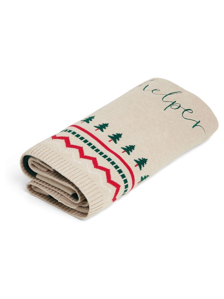 Mamas & Papas Brown My First Christmas Small Knitted Elf Blanket - Image 3 of 3