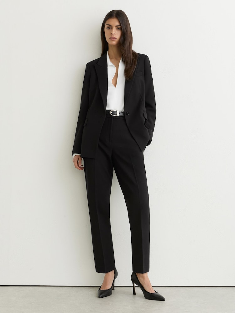 Reiss Black Gabi Tall Tailored Single Breasted Suit Blazer - Image 1 of 7 Reiss Black Gabi Tall Tailored Single Breasted Suit Blazer - Image 1 of 7