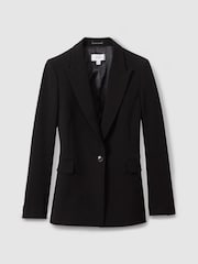 Reiss Black Gabi Tall Tailored Single Breasted Suit Blazer - Image 2 of 7