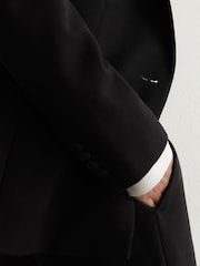 Reiss Black Gabi Tall Tailored Single Breasted Suit Blazer - Image 4 of 7
