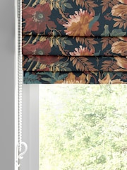 Graham & Brown Dusk Blue Florenzia Made to Measure Roman 100% Cotton Blind - Image 2 of 6
