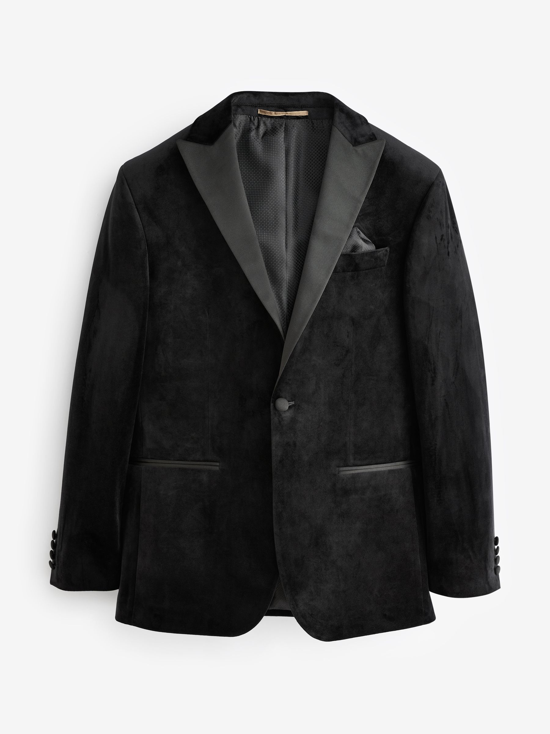 Buy Black Regular Fit Velvet Blazer from the Next UK online shop