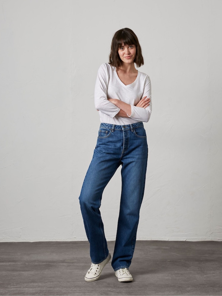 FatFace Blue Sutton Straight Jeans - Image 1 of 4 FatFace Blue Sutton Straight Jeans - Image 1 of 4