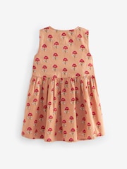 Soft Orange Woodblock Peplum Dress (3mths-8yrs) - Image 5 of 6