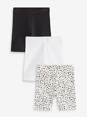Black/White Cycling Shorts 3 Pack (3mths-7yrs) - Image 1 of 2