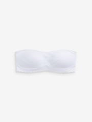 Weiß - Bügelloser Bandeau-BH ohne Träger mit Muschelsaum - Bild 1 von 2