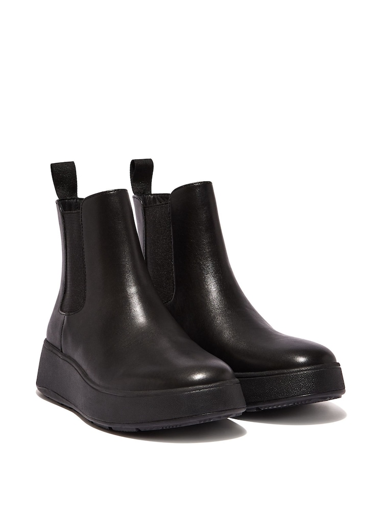 Fitflop Leather F-Mode Flatform Chelsea Boots - Image 3 of 7