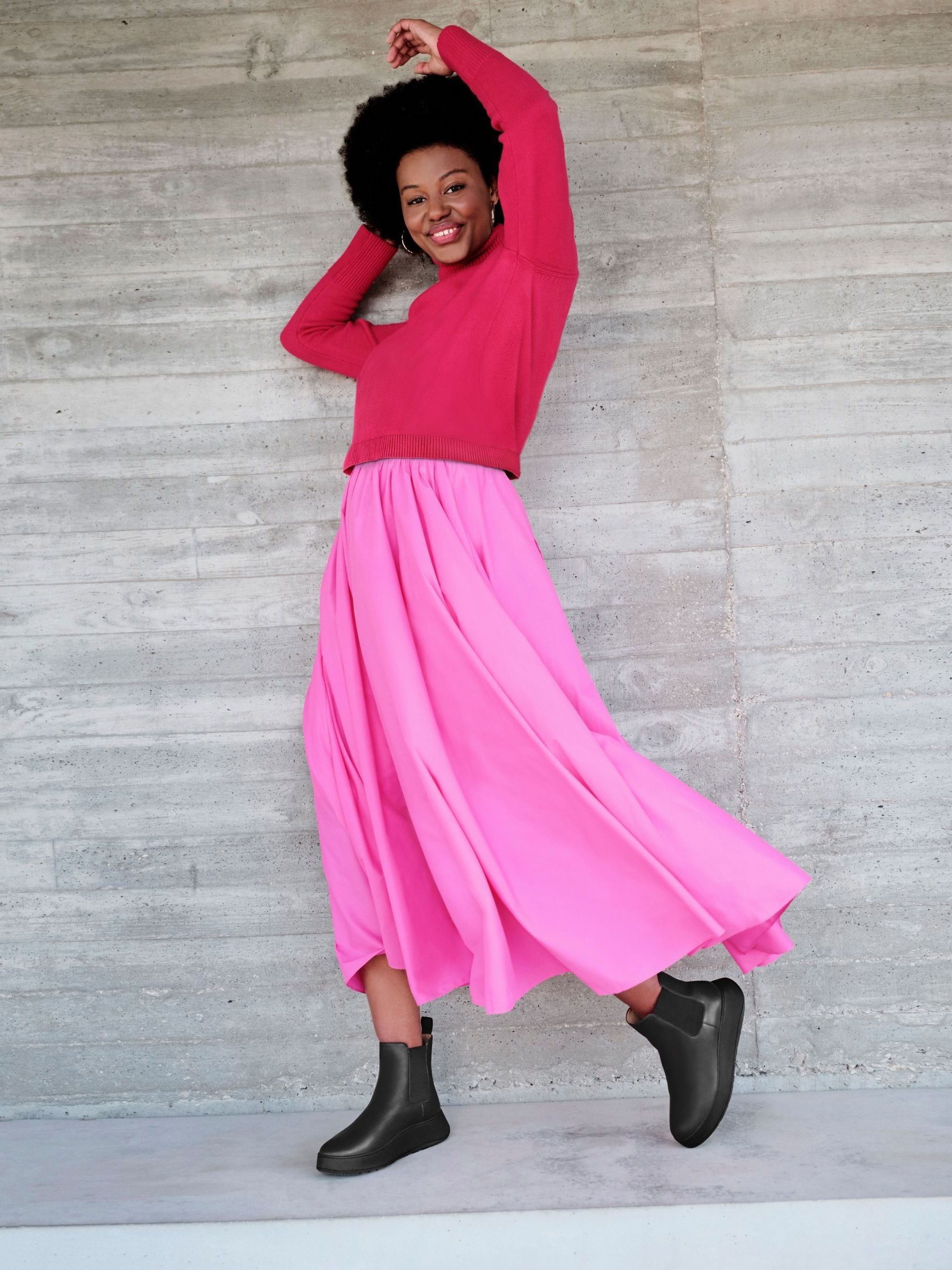 Buy Fitflop Leather F-Mode Flatform Chelsea Boots from Next