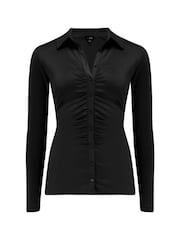 Pour Moi Black Brooke Shine Shirt - Image 4 of 5