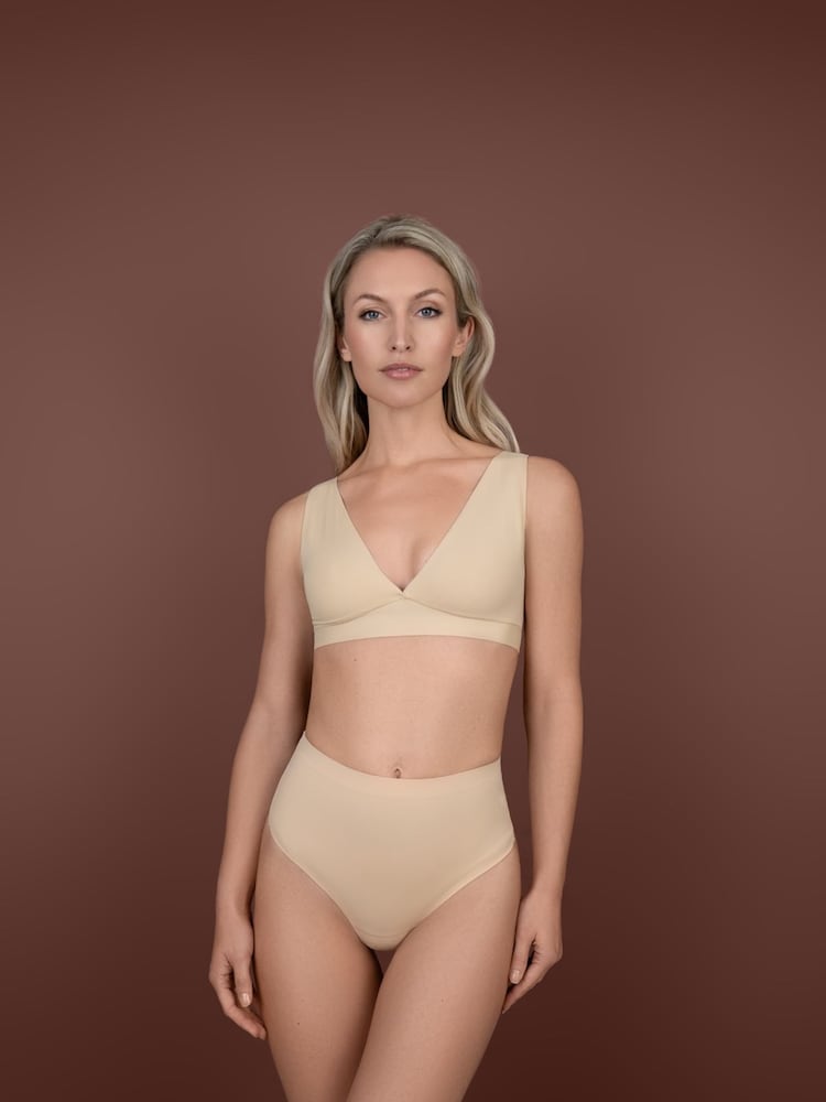 Bye Bra Nude Deep Plunge Bra Top - Image 1 of 5