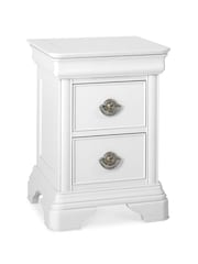Bentley Designs White Chantilly 2 Drawer Bedside Table - Image 3 of 4