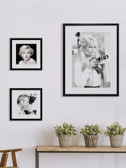 Brookpace Lascelles Black Black And White 'Brigitte Bardot Camera' Photographic Print In Glass Black Frame - Image 2 of 3