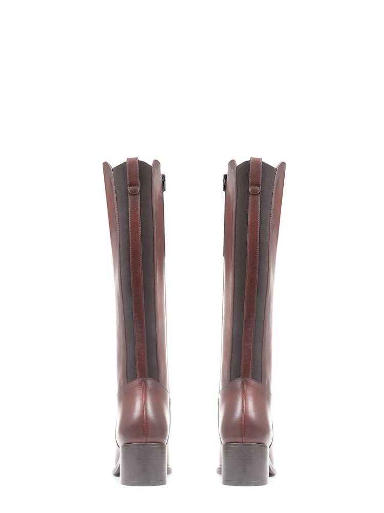 Jones Bootmaker Donatella Black Knee High Leather Boots - Image 3 of 5