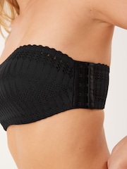 Schwarz/Weiß - Trägerlose BHs mit geometrischem Spitzendesign im 2er-Pack - Bild 4 von 7