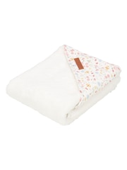 Little Dutch Pink Flowers & Butterflies Hooded Towel - Image 2 of 2