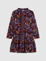 Reiss Navy Print Misha 4-9 yrs Printed Dress - Image 2 of 8