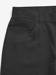 Black Jean Style Machine Washable Plain Front Smart Trousers - Image 2 of 4